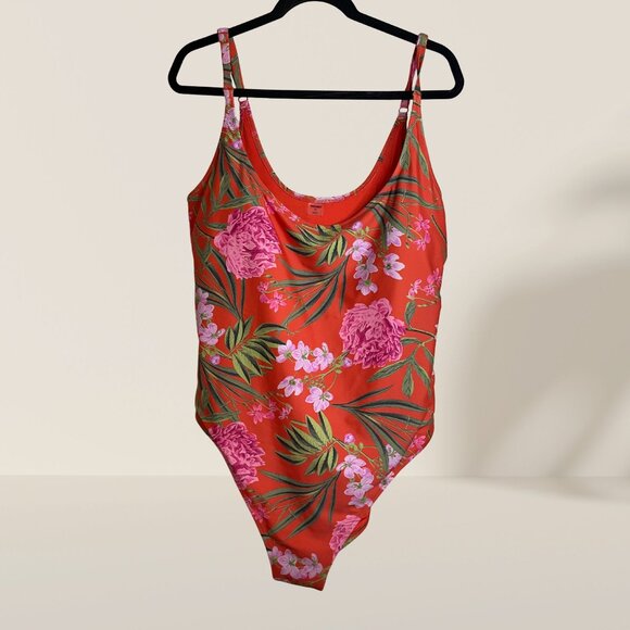 Old Navy Other - 🌸 Old Navy Red Tropical Floral One-Piece Swimsuit Size 3X
